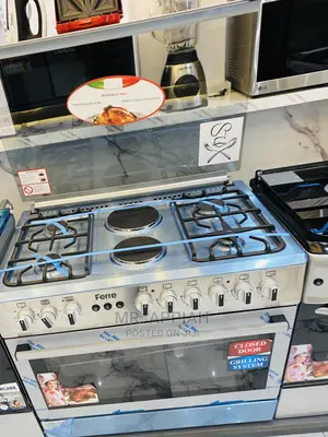 Elegant 60x90 Ferre(Gray)2 Electric Cooker + 4 Gas Burner.