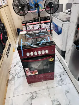 Revealed Red Gas Cooker Oven 4burner 50/50 Built in Lamp