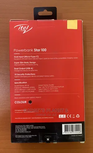 Itel Star 100 (IPP-53) Power Bank - 10,000mah