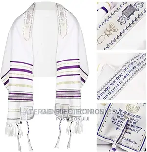 Prayer Shawl Tallit 55x180cm Medium Size - Purple
