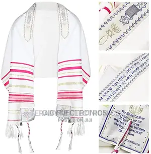 Prayer Shawl Tallit 55x180cm Medium Size - Pink