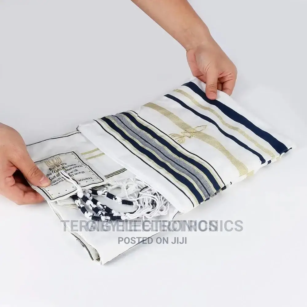 Prayer Shawl Israel - Navy Blue - 55CM X 180 Medium Size