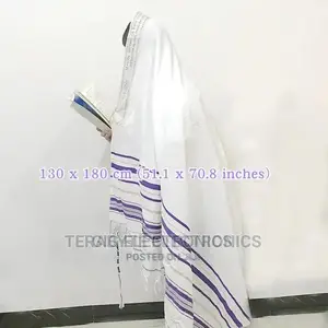 Prayer Shawl Israel - Blue - 130X180CM Large Size / Big Size