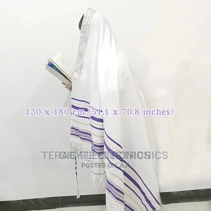 Prayer Shawl Israel - Blue - 130X180CM Large Size / Big Size