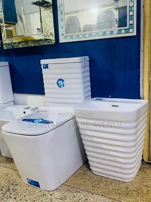 Luxury Toilet Set - Complete Water Closet + Wall Hung Basin