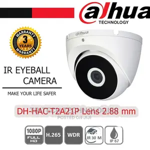 Dahua Camera Hac-T2a21 2mp (1080p) Hdcvi Ir Eyeball Camera