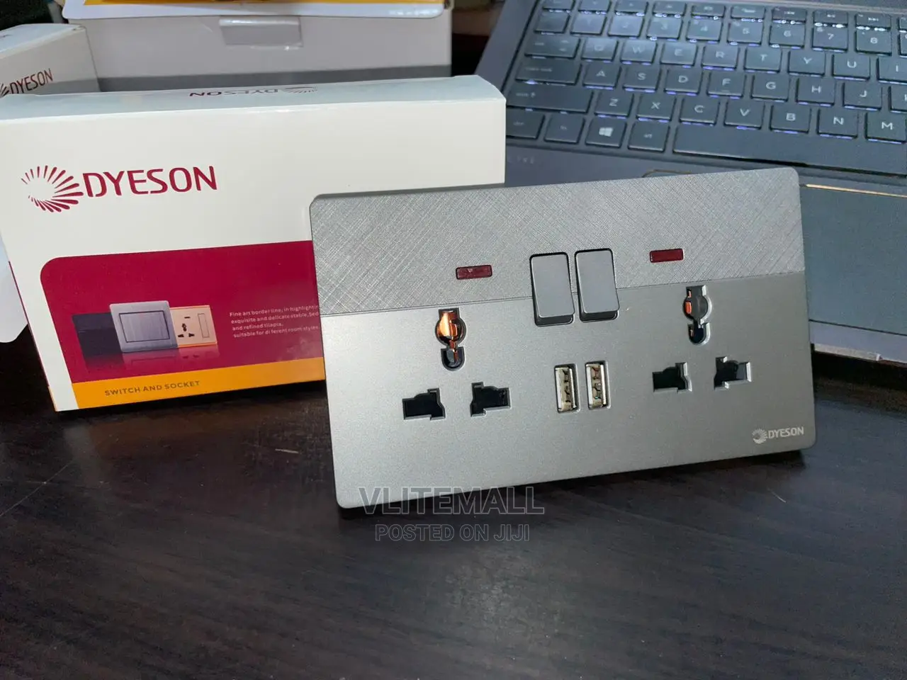 Dyeson Double Socket With USB Gray(R2.5)