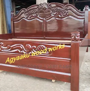 Mahogany Craft Coffee Wooden King's Bed