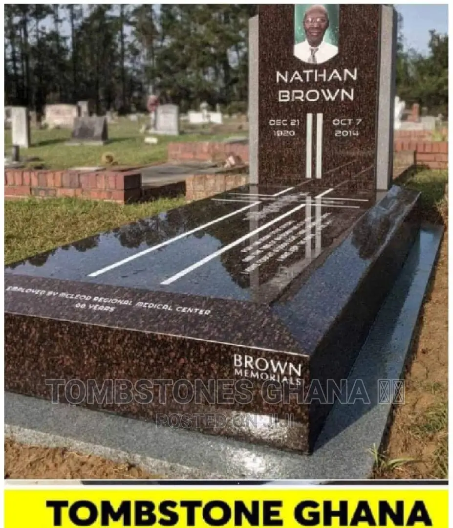 Brown Granite Customized Tombstone