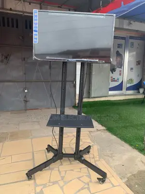 Durable Black Colour Mobile Tv Cart 32”-70”