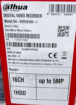 Dahua DVR 16ch 5mp
