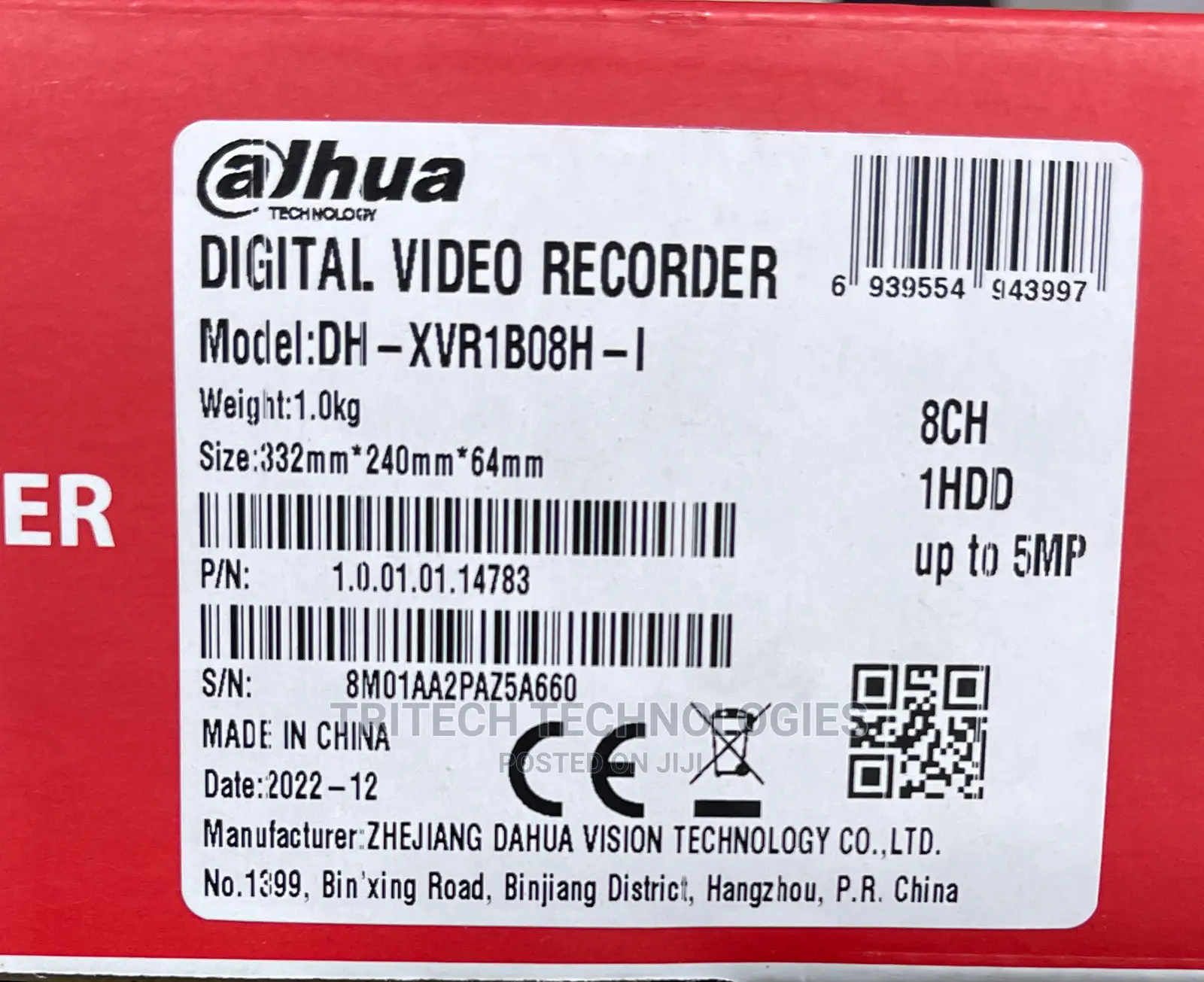 Dahua Xvr1br1b08h 8ch Up to 5mp