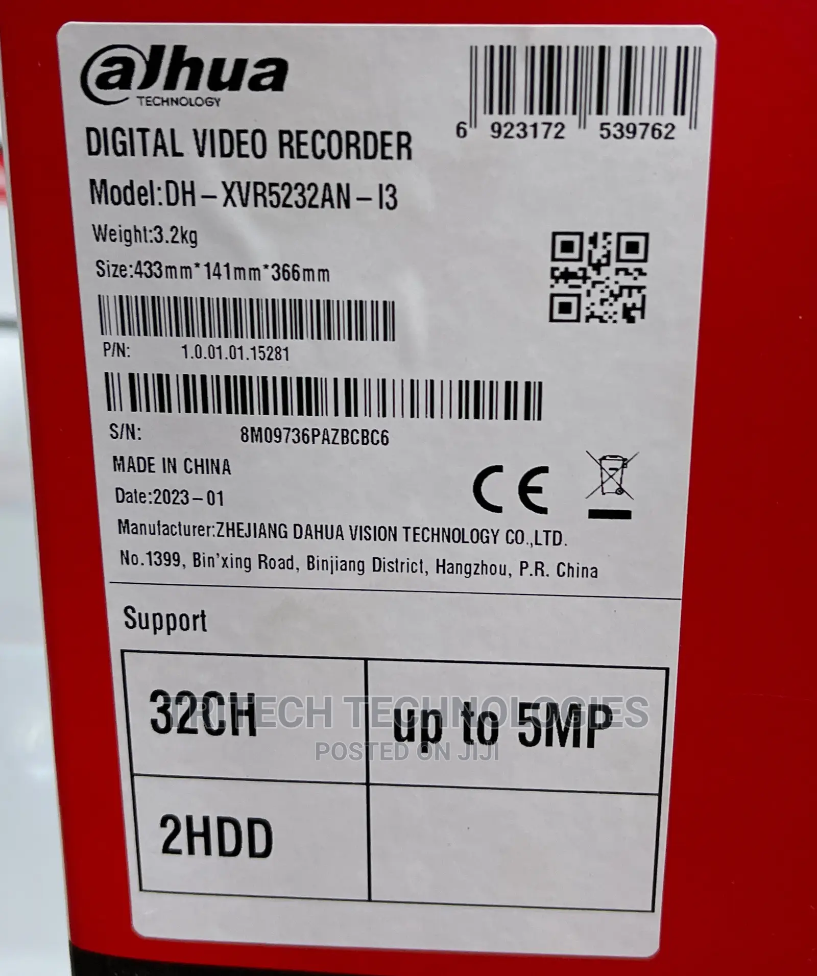 Dahua DVR 32ch Up to 5mp Dh-Xvr5232an-13