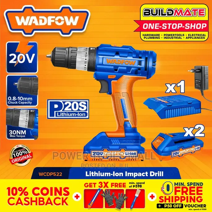 Wadfow 20V Impact Drill