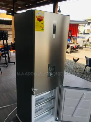 New Silver Midea 170L Doubledoor Bottom Freezer Mdrb242fgf42