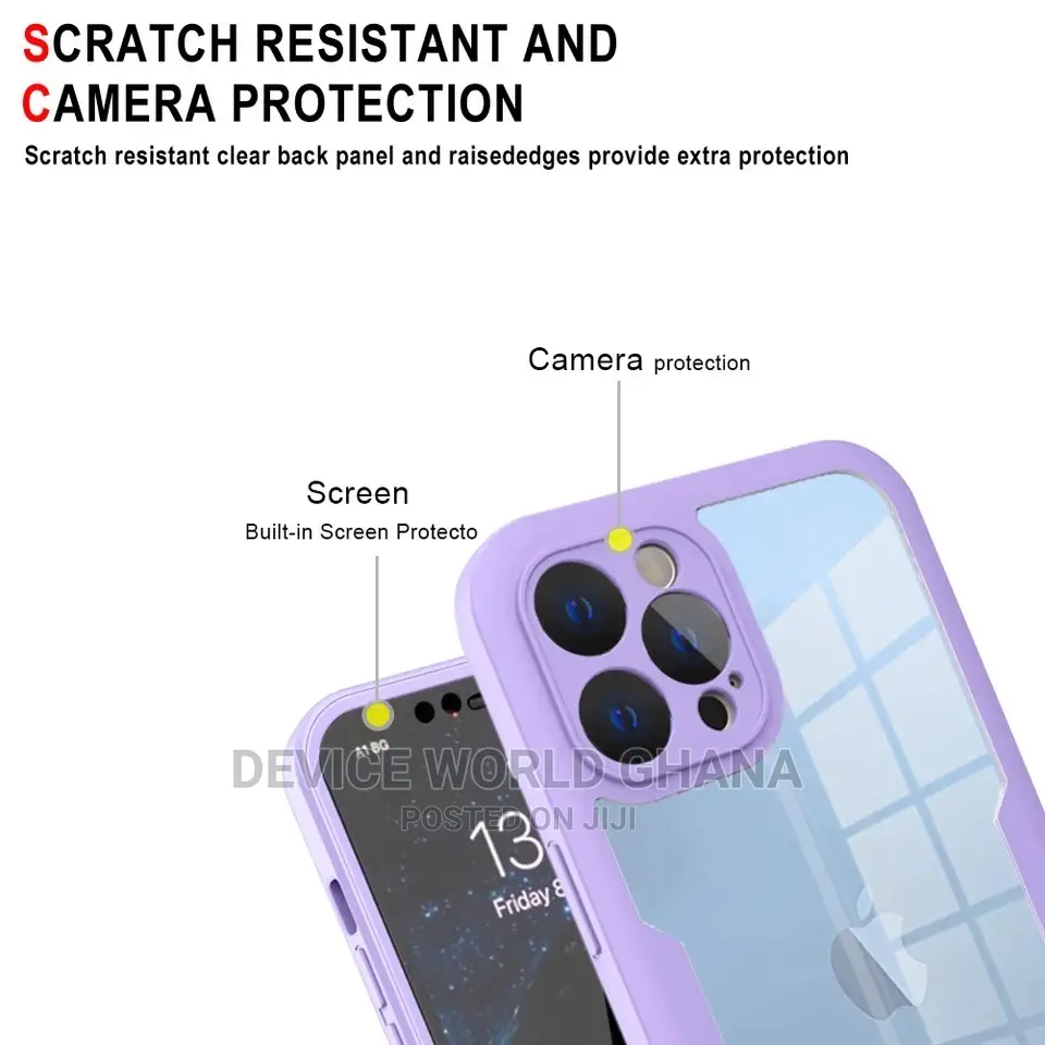 360 Transparent Shockprof Case 4 iPhone 14promax 14p 13pm 12