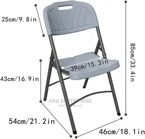 Double Bar Foldable Chair White for Party Garden