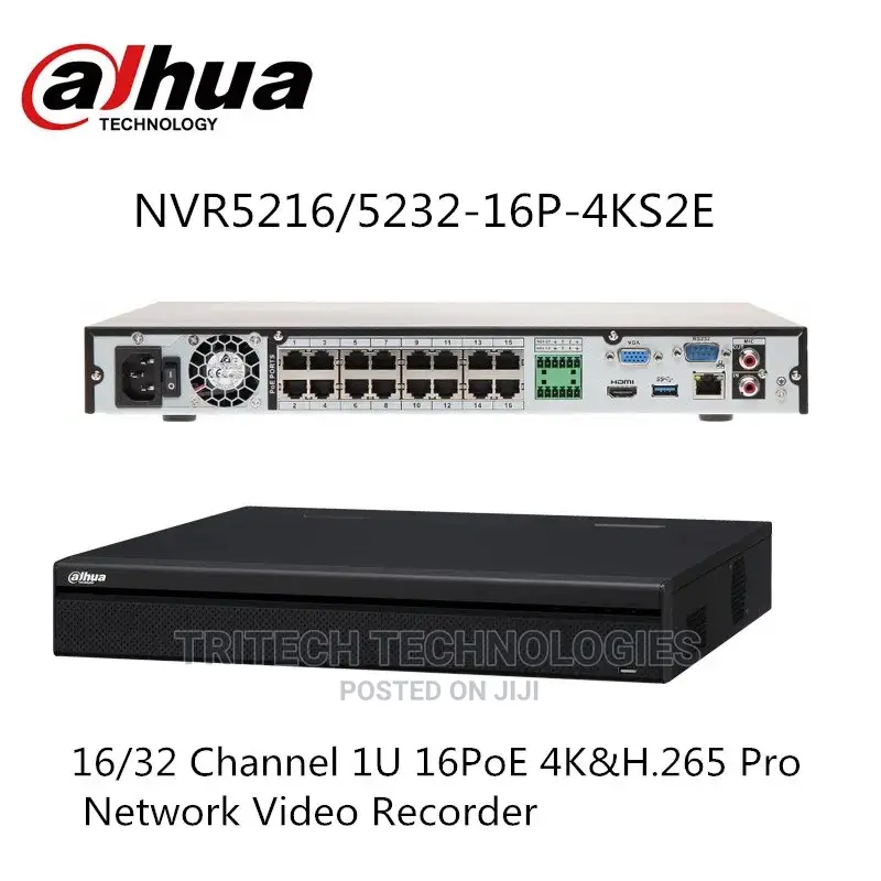 Dahua 16ch NVR With Poe 16p Nvr5216-16p-4ks2e