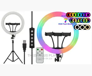 14 Inches RGB and Normal Ring Light With Adjustable Stands