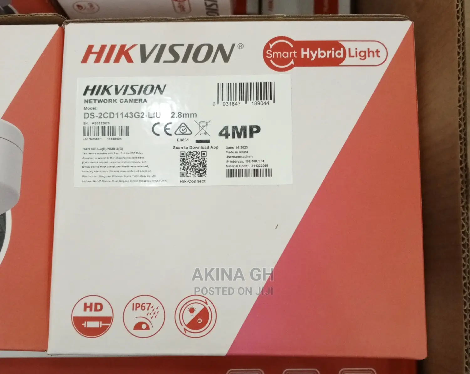 Hikvision 4mp Ip Dome Camera With Audio Ds-2cd1143g2-Liu