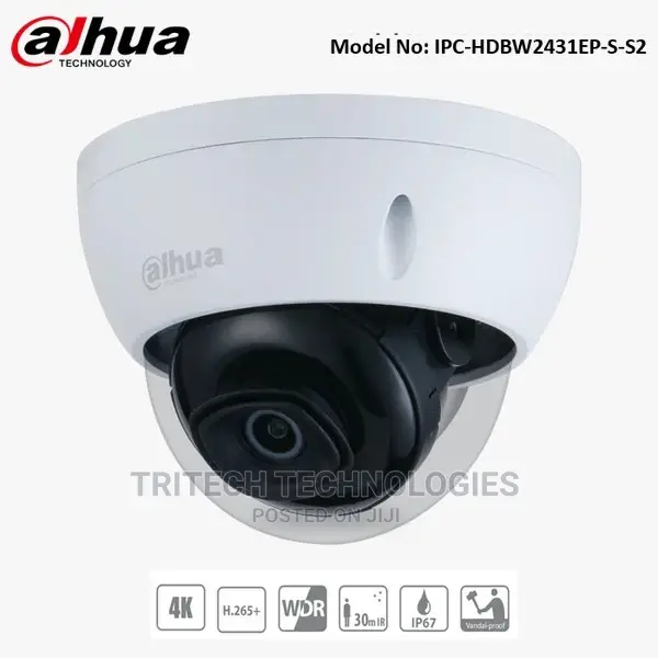 Dahua 4mp WDR Mini Dome IP Camera Dh-Ipc-Hdbw2431e-S-S2