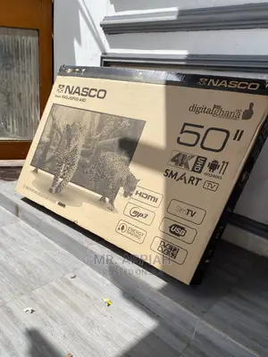 Elegant Black Nasco 50 Inch Uhd Smart Led Tv 