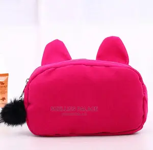 Cute Fur Cat Make Up Organizer Bag
