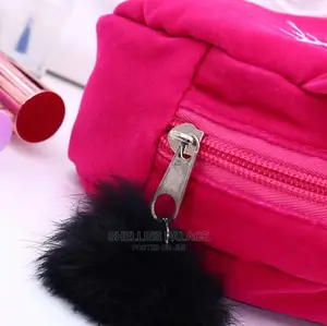Cute Fur Cat Make Up Organizer Bag