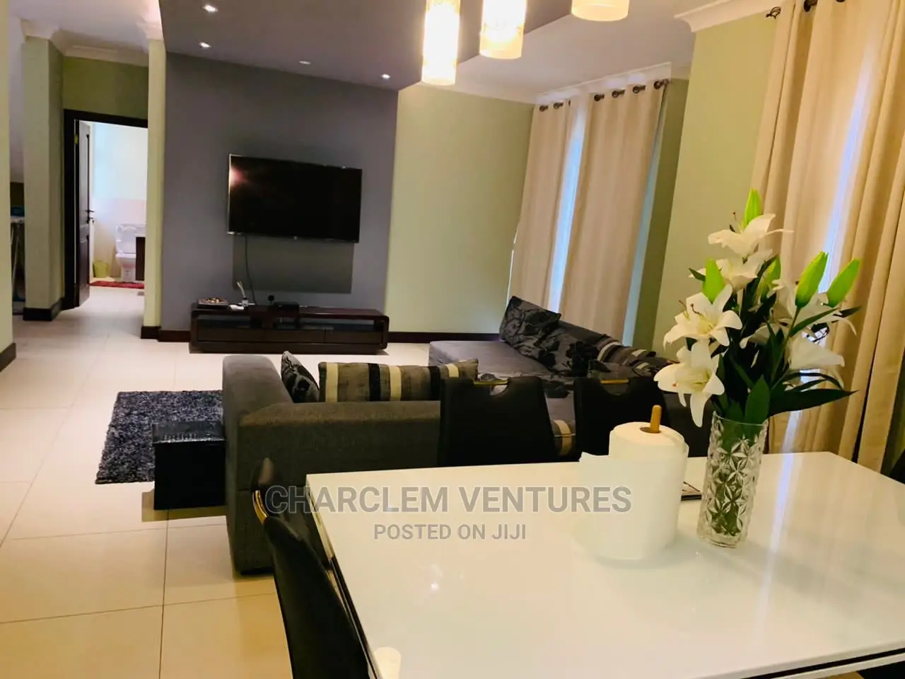 Furnished 3bdrm House in Charclem Ventures, East Legon for rent