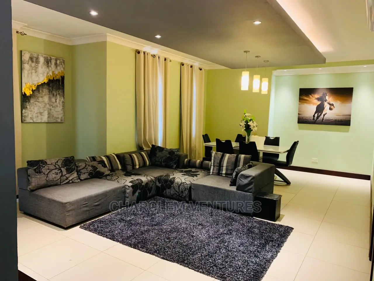 Furnished 3bdrm House in Charclem Ventures, East Legon for rent