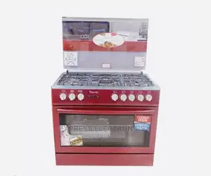 Spectacular Design Inox Red Ferre Gas Cooker Oven Grill