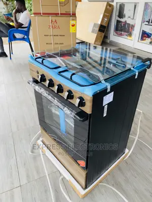 60/60 4burner Wooden Like Gas Cooker Oven Grill Midea