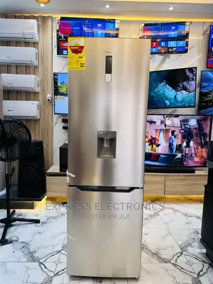 Midea 309L Double Door Fridge Grey Bottom Freezer