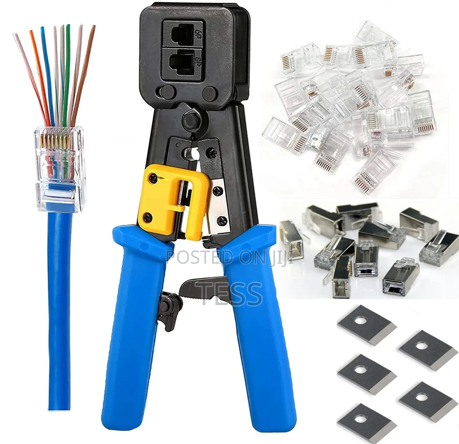 Crimping Tool Pass Through Cat6,Cat5 and Rj45
