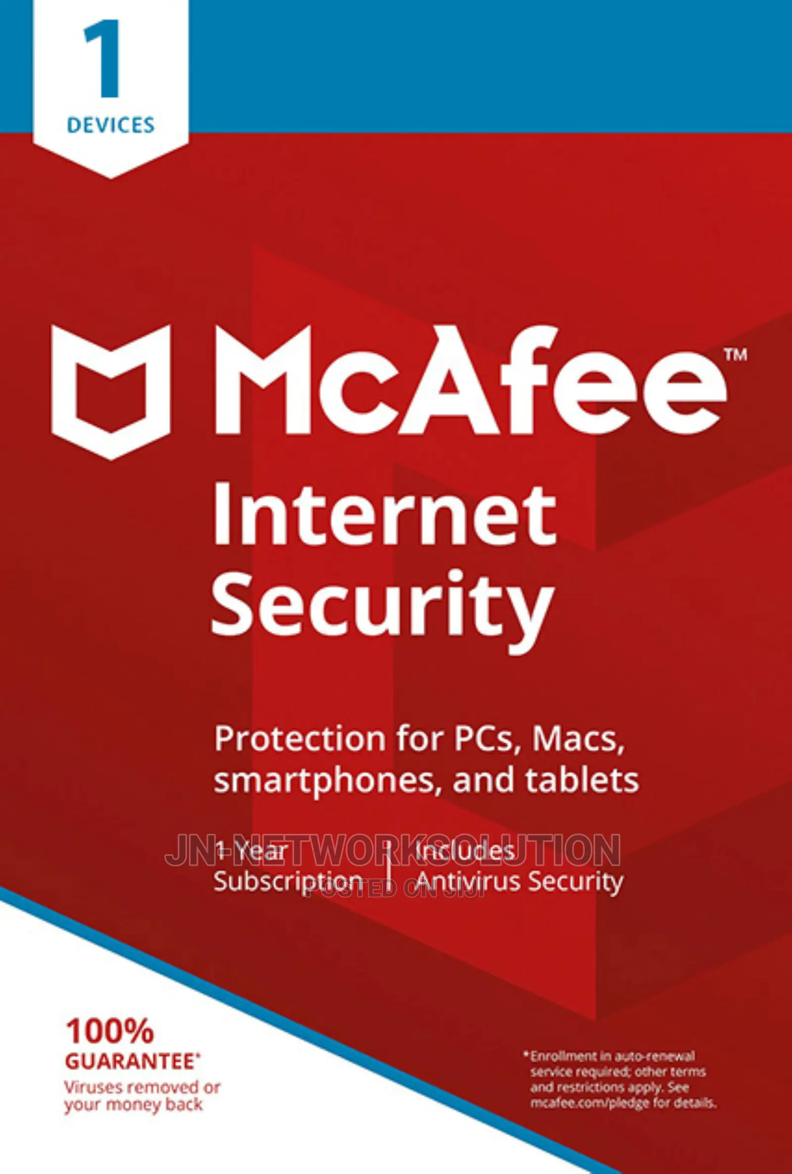 McAfee Internet Security 1 Device 1 Year Windows/Mac