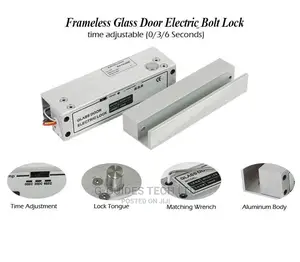 Fully Frameless Glass Door Electric Bolt Door Lock