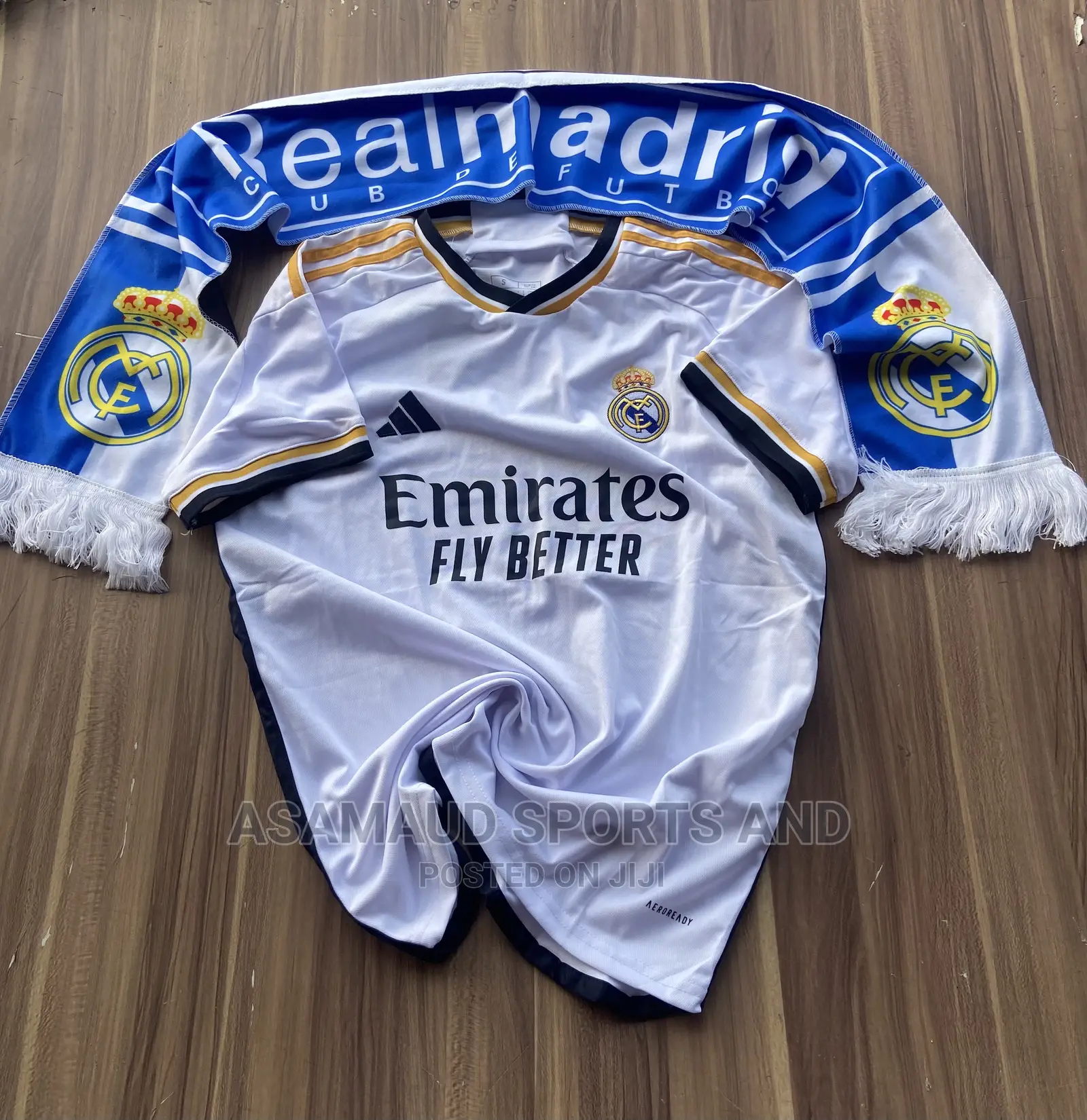 Original Real Madrid Jersey And Muffler At Cool Price