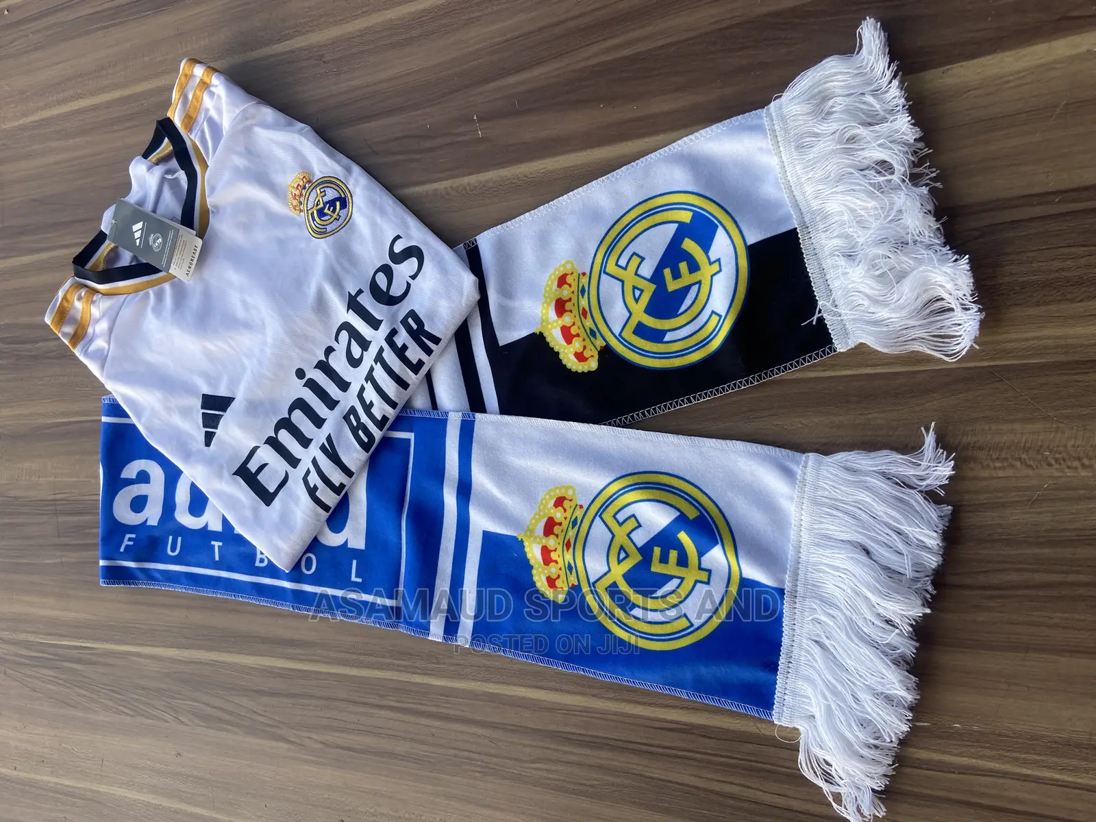 Original Real Madrid Jersey And Muffler At Cool Price