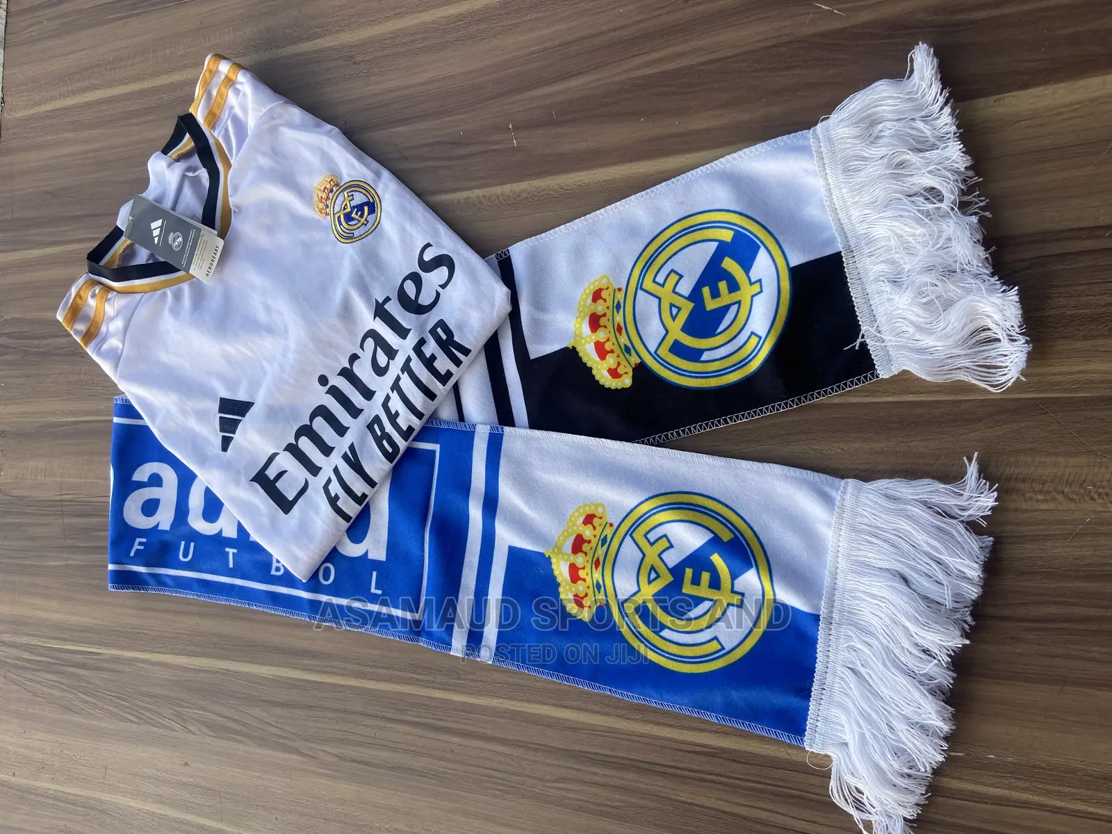 Original Real Madrid Jersey And Muffler At Cool Price