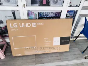 Glossy Black Slim UHD Tv Lg Uq70 55” Series Best Quality
