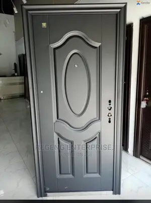 Full Black Metal Security Door, 12 Locks.