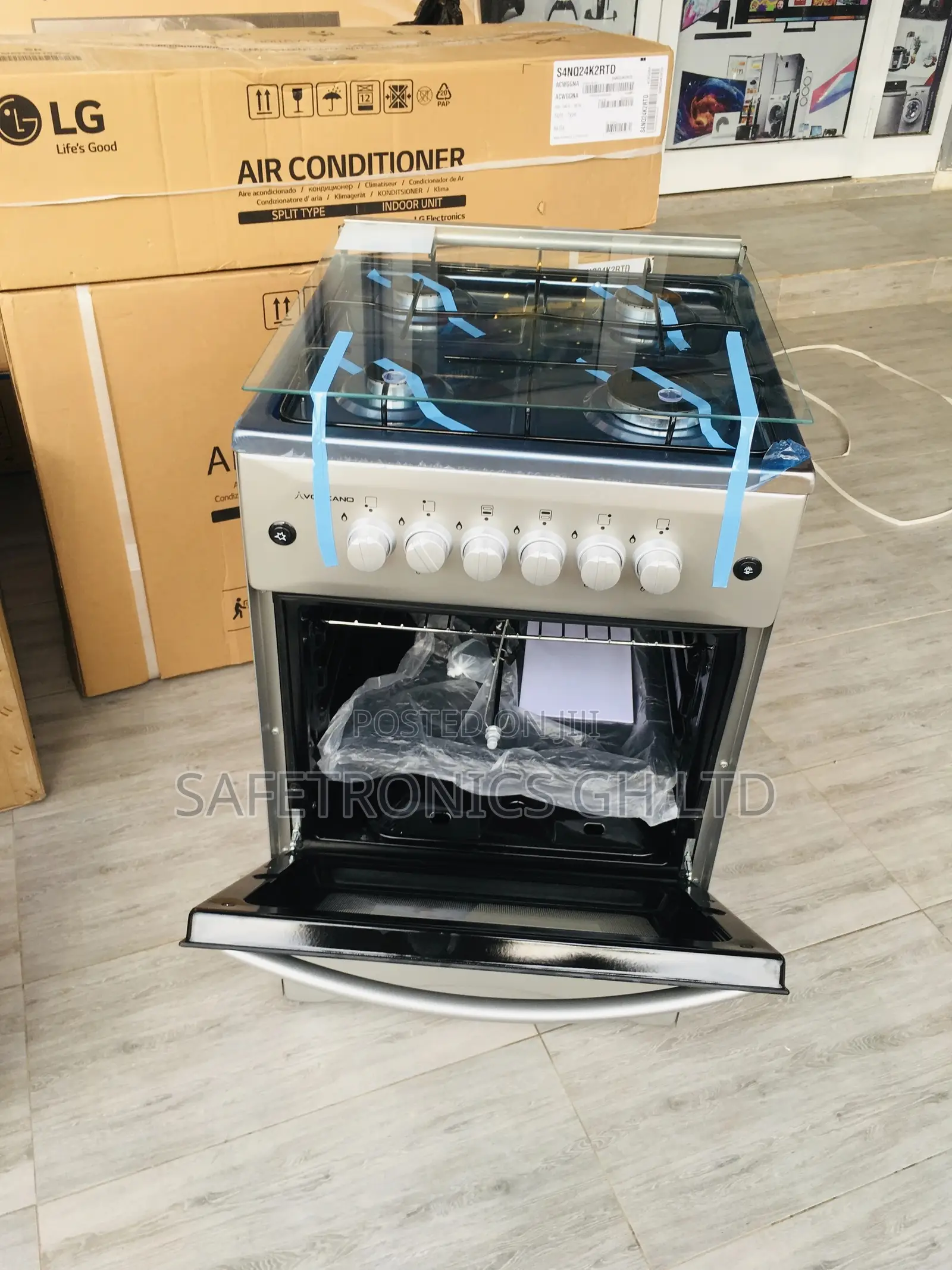 4 Gas  Volcano Oven With Grill Rotisserie 50x50