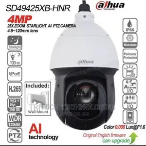 Dahua 4mp PTZ Camera (25x) Sd49425xb-HNR
