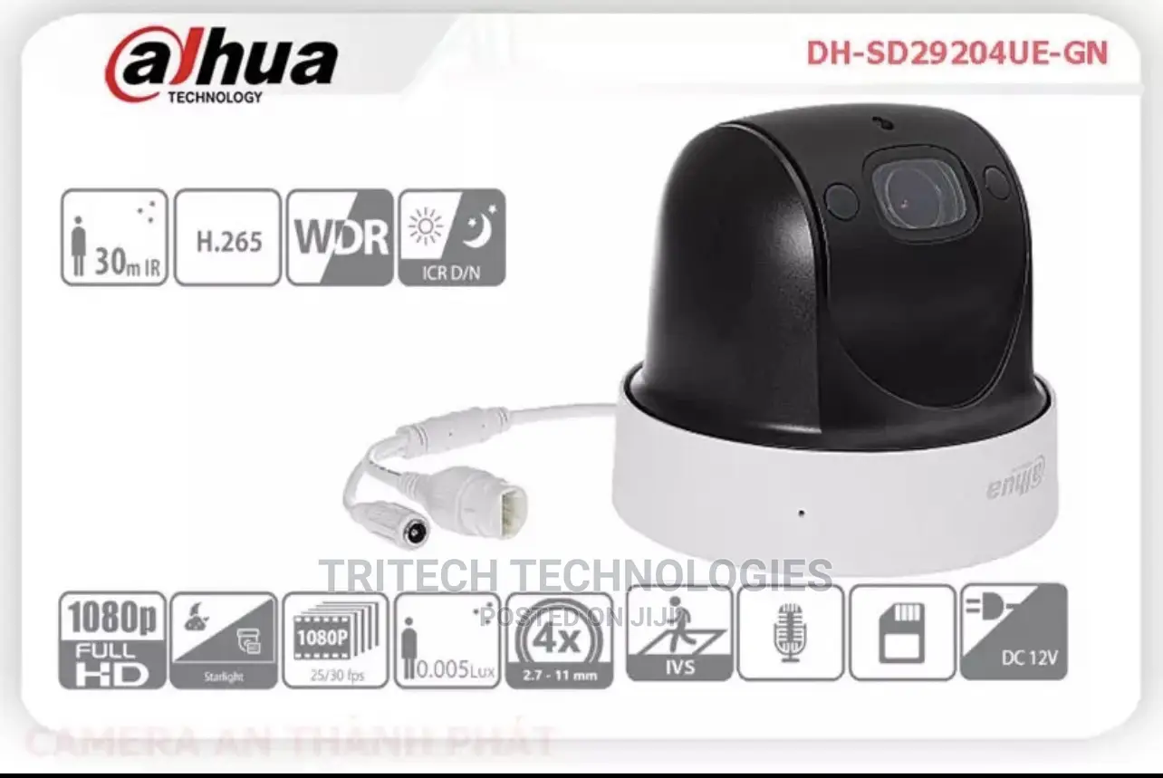 Dahua 2mp (1080P) IP PTZ 4X IP Camera Sd29204ue-Gn