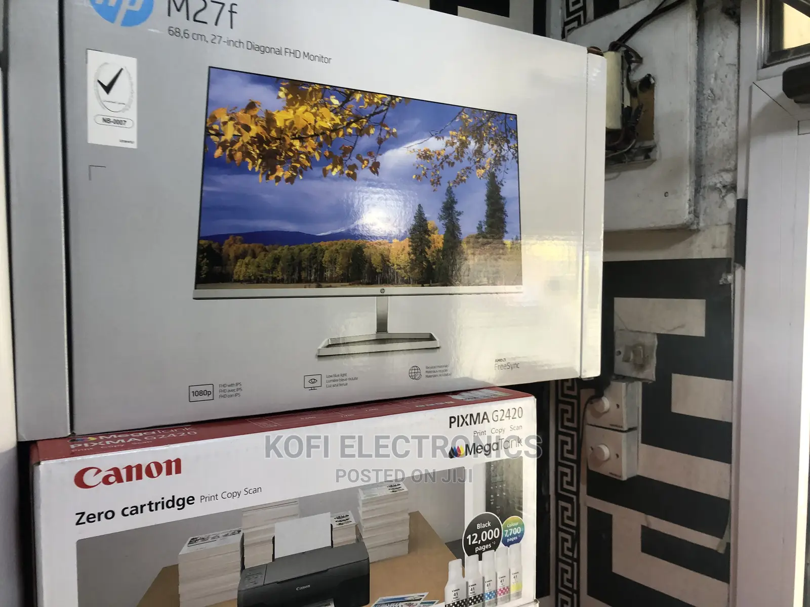 Lightweight HP M27f 27 Inch FHD Monitor Display