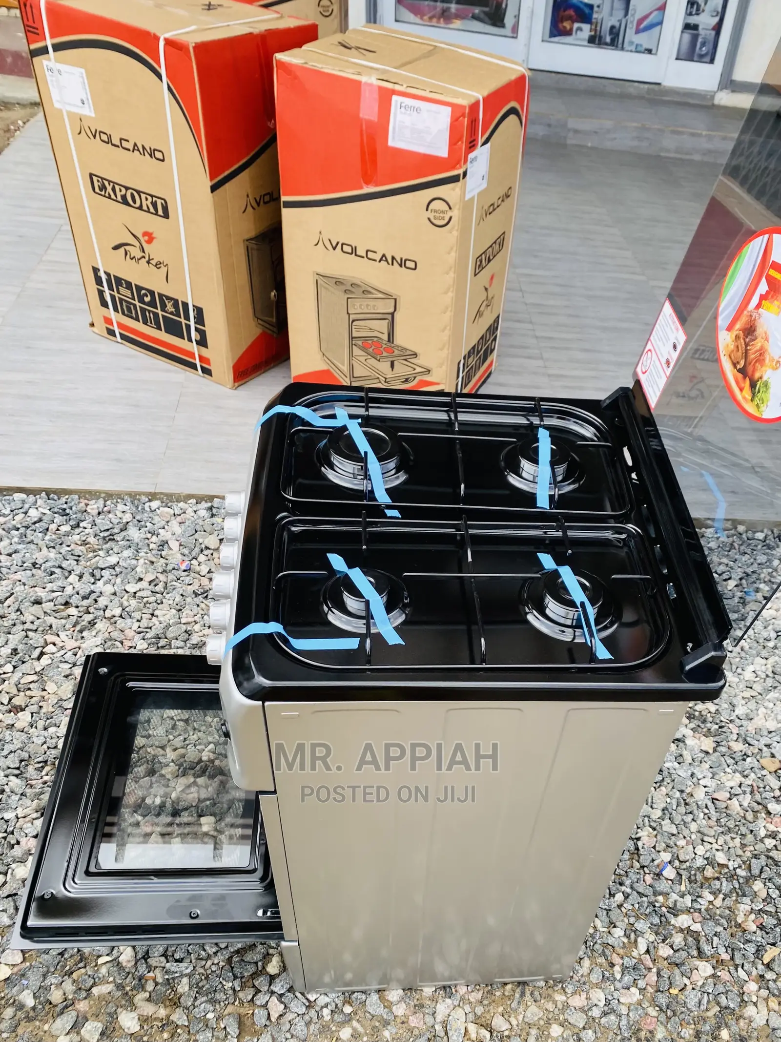 Sealed in Box  Volcano 50x50 4 Gas Cooker(Gray).