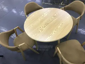 Wooden Top Dining Table With 4 Chairs