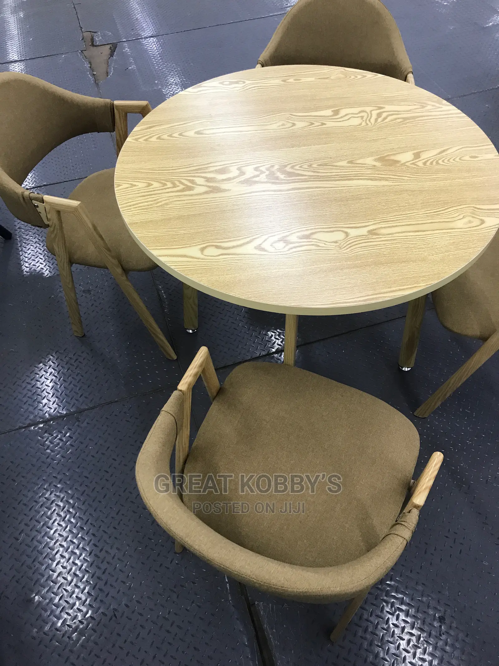 Wooden Top Dining Table With 4 Chairs