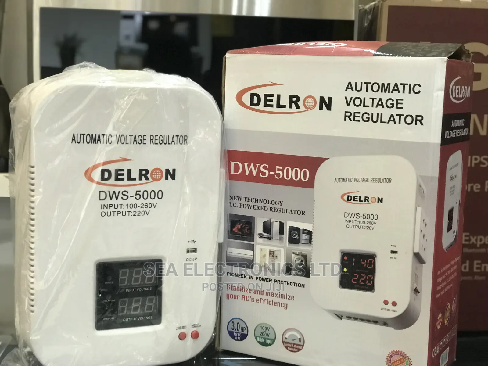 Brand New Delron Wall Mounted DWS-5000 Automatic Voltage