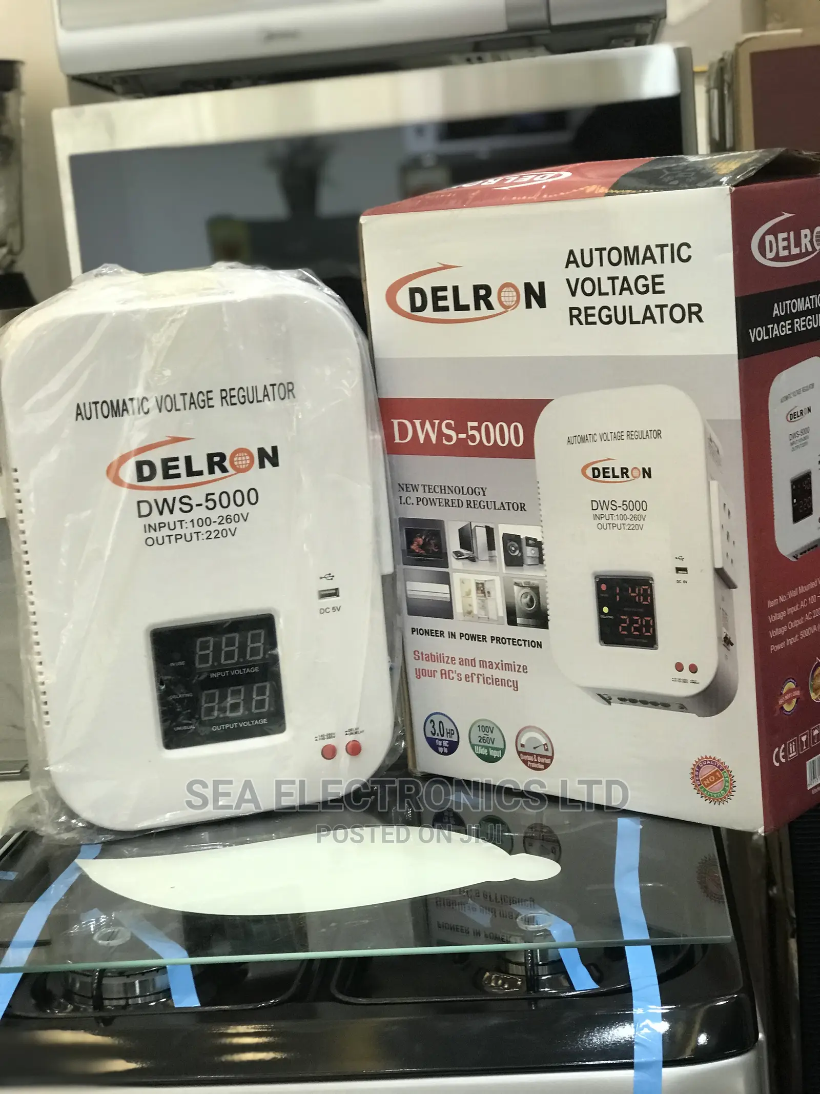 Delron Wall Mounted DWS-5000 Automatic Voltage Stabilizer